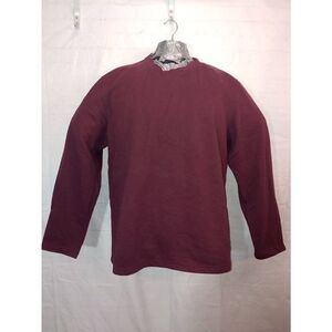 Club Room Men's Size Large Burgundy/Plum Fleece Sweatshirt